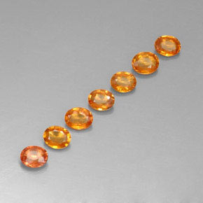 Pedras preciosas de safira laranja natural de 1,46 ct, corte oval, VVS-VS