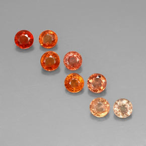 Pedras preciosas de safira multicolorido natural de  ct, corte redondo, VVS-VS