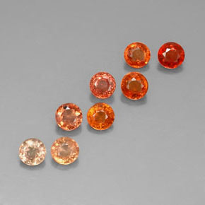 Pedras preciosas de safira multicolorido natural de  ct, corte redondo, VVS-VS