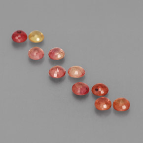 Pedras preciosas de safira multicolorido natural de  ct, corte redondo, VVS-VS