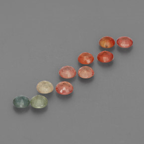 Pedras preciosas de safira multicolorido natural de  ct, corte redondo, VVS-VS