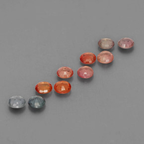 Pedras preciosas de safira multicolorido natural de  ct, corte redondo, VS