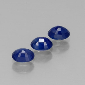 Pedras preciosas de safira azul natural de  ct, corte oval, VS