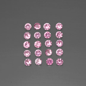 Pedras preciosas de safira rosa natural de  ct, corte redondo, VVS-VS