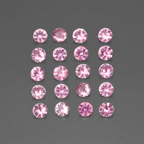 Pedras preciosas de safira rosa natural de  ct, corte redondo, VVS-VS
