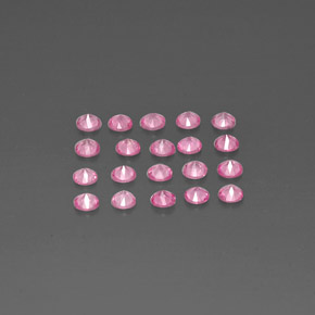 Pedras preciosas de safira rosa natural de  ct, corte redondo, VVS-VS