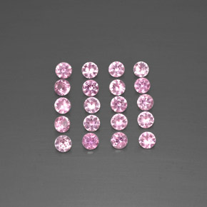 Pedras preciosas de safira rosa natural de  ct, corte redondo, VVS-VS
