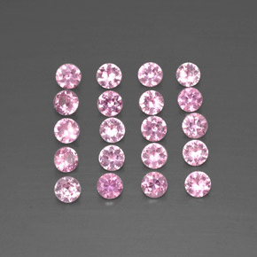 Pedras preciosas de safira rosa natural de  ct, corte redondo, VVS-VS