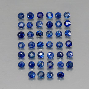 Pedras preciosas de safira azul natural de  ct, corte redondo, VVS-VS
