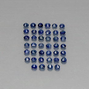 Pedras preciosas de safira azul natural de  ct, corte redondo, VVS-VS
