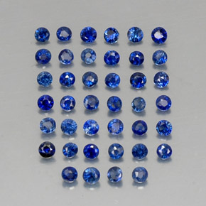 Pedras preciosas de safira azul natural de  ct, corte redondo, VVS-VS