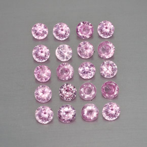 Pedras preciosas de safira rosa natural de  ct, corte redondo, VVS-VS