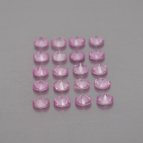 Pedras preciosas de safira rosa natural de  ct, corte redondo, VVS-VS