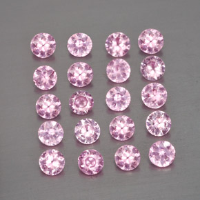 Pedras preciosas de safira rosa natural de  ct, corte redondo, VVS-VS