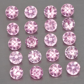 Pedras preciosas de safira rosa natural de  ct, corte redondo, VVS-VS