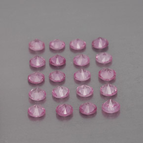 Pedras preciosas de safira rosa natural de  ct, corte redondo, VVS-VS