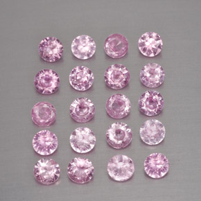 Pedras preciosas de safira rosa natural de  ct, corte redondo, VVS-VS