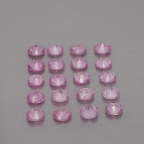 Pedras preciosas de safira rosa natural de  ct, corte redondo, VVS-VS