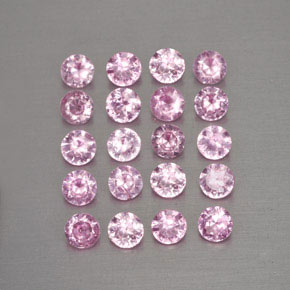 Pedras preciosas de safira rosa natural de  ct, corte redondo, VVS-VS