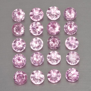 Pedras preciosas de safira rosa natural de  ct, corte redondo, VVS-VS