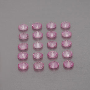 Pedras preciosas de safira rosa natural de  ct, corte redondo, VVS-VS