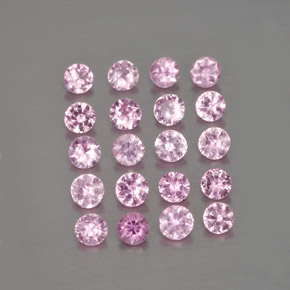 Pedras preciosas de safira rosa natural de  ct, corte redondo, VVS-VS