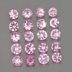 Pedras preciosas de safira rosa natural de  ct, corte redondo, VVS-VS