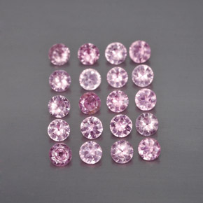 Pedras preciosas de safira rosa natural de  ct, corte redondo, VVS-VS
