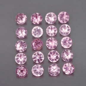 Pedras preciosas de safira rosa natural de  ct, corte redondo, VVS-VS