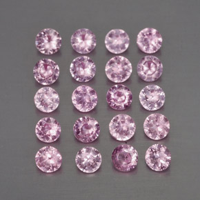 Pedras preciosas de safira rosa natural de  ct, corte redondo, VVS-VS