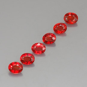 Pedras preciosas de safira laranja natural de 2,08 ct, corte oval, VVS-VS