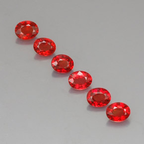 Pedras preciosas de safira laranja natural de 2,08 ct, corte oval, VVS-VS
