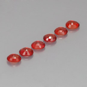 Pedras preciosas de safira laranja natural de 2,08 ct, corte oval, VVS-VS