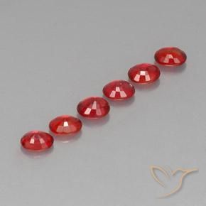 Pedras preciosas de Safira Vermelho brilhante natural de 1.85 ct, oval, VVS-VS