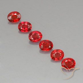 Pedras preciosas de safira laranja natural de 2,10 ct, corte oval, VVS-VS