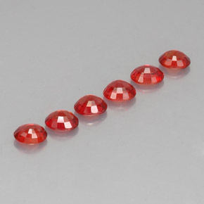 Pedras preciosas de safira laranja natural de  ct, corte oval, VVS-VS
