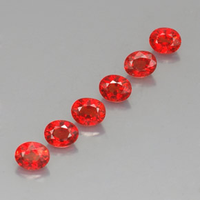 Pedras preciosas de safira laranja natural de  ct, corte oval, VVS-VS