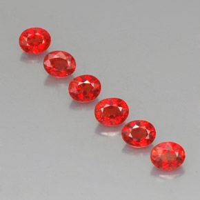 Pedras preciosas de safira laranja natural de  ct, corte oval, VVS-VS