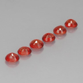 Pedras preciosas de safira laranja natural de  ct, corte oval, VVS-VS