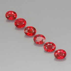 Pedras preciosas de safira laranja natural de  ct, corte oval, VVS-VS