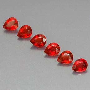 Pedras preciosas de safira laranja natural de 1,69 ct, formato de pêra, VVS-VS