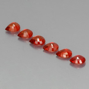 Pedras preciosas de safira laranja natural de 1,69 ct, formato de pêra, VVS-VS