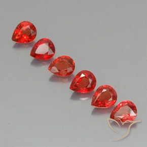 1.99ctw Natural Vermelho brilhante Safira, Formato de pêra, VVS-VS