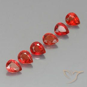 Pedras preciosas de Safira Vermelho brilhante natural de 1.99 ct, Formato de pêra, VVS-VS