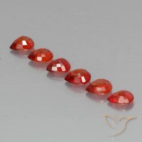 Pedras preciosas de Safira Vermelho brilhante natural de 1.99 ct, Formato de pêra, VVS-VS