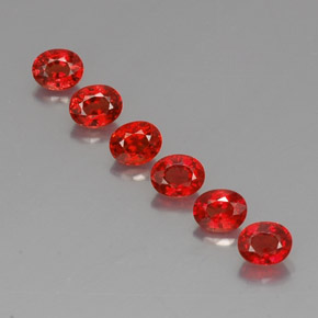 Pedras preciosas de safira laranja natural de  ct, corte oval, VVS-VS