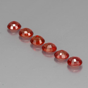 Pedras preciosas de safira laranja natural de  ct, corte oval, VVS-VS