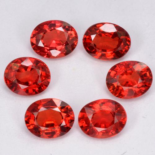 Pedras preciosas de safira laranja natural de 1,95 ct, corte oval, VVS-VS