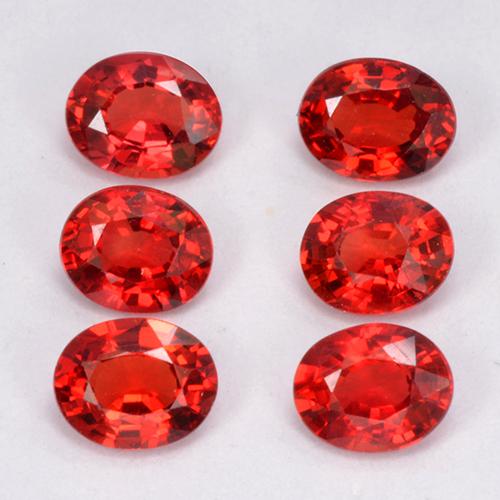 Pedras preciosas de safira laranja natural de 1,95 ct, corte oval, VVS-VS