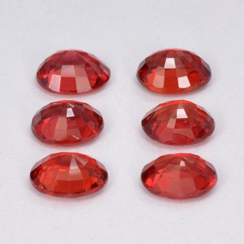 Pedras preciosas de safira laranja natural de 1,95 ct, corte oval, VVS-VS